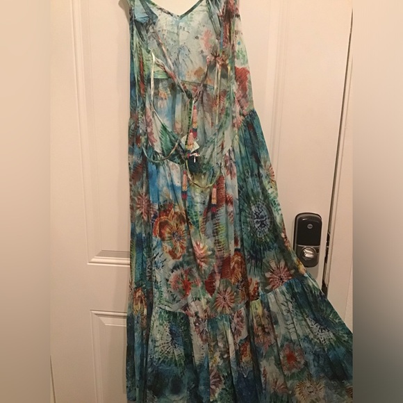 True Destination Maxi beach dress size Large can fit 10-12 womens - Picture 6 of 10